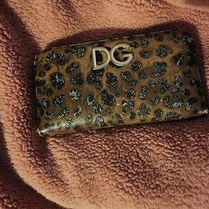 AUTHENTIC Dolce & Gabbana Black and Brown Leopard Wallet